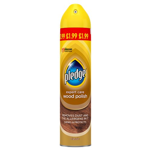 Pledge Aerosol Wood Classic 250ml PMP 1.99 pack shot