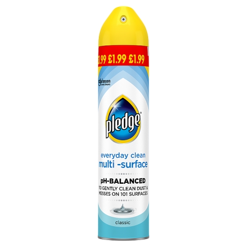 Pledge Aerosol Multi Surface Classic 250ml PMP 1.99 pack shot