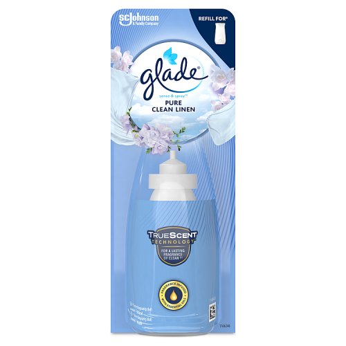 Glade Sense Spray Refill Clean Linen 18ml pack shot