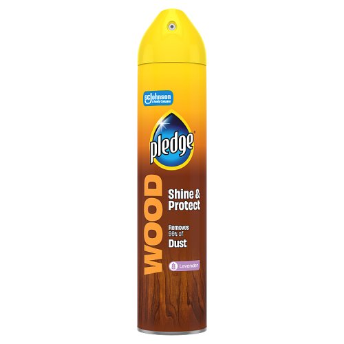 Pledge Aerosol Wood Polish Lavender 250ml pack shot