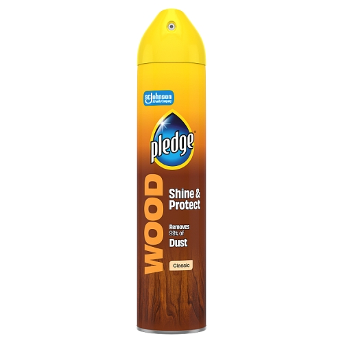 Pledge Aerosol Wood Polish Classic 250ml pack shot