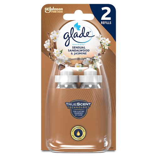 Glade Sense Spray Twin Refill Sandalwood & Jasmine 2x18ml pack shot