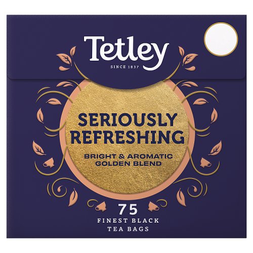 Tetley Tea Bags Seriously Refreshing 75's pack shot