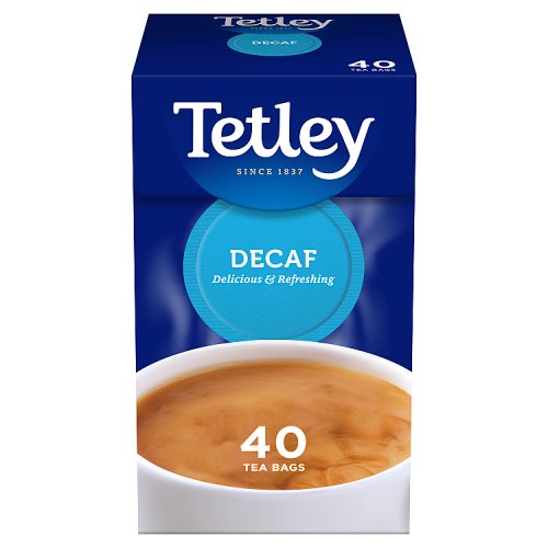 Tetley Decaf Tea Bags 40s 100g pack shot
