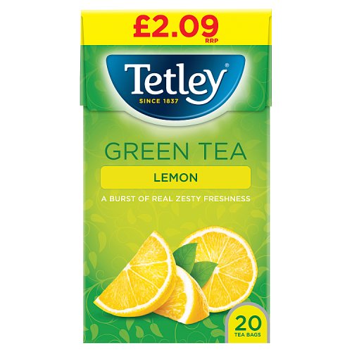 Tetley Pure Green PM £2.09 20s 40g pack shot