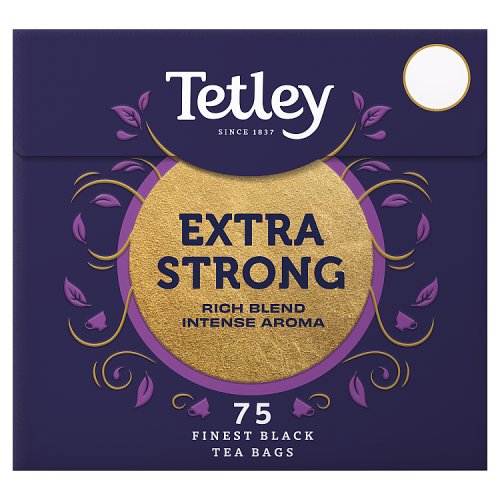 Tetley Tea Bags Extra Strong 75's pack shot