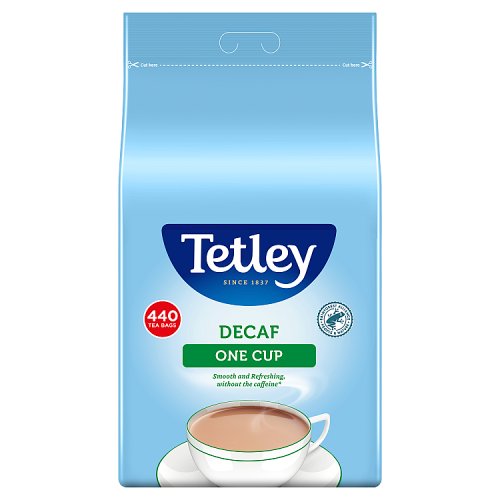 Tetley One Tea Bags Decaf 440's pack shot