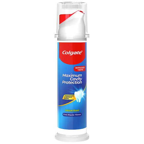 Colgate Toothpaste Pump 100ml Cavity Protection pack shot