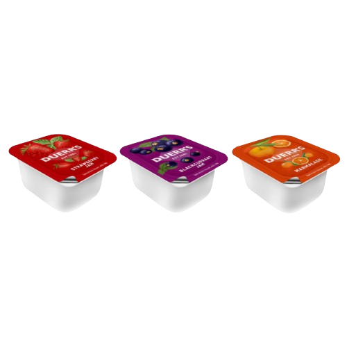 Duerrs Assorted Jams Portion Pots 20g pack shot
