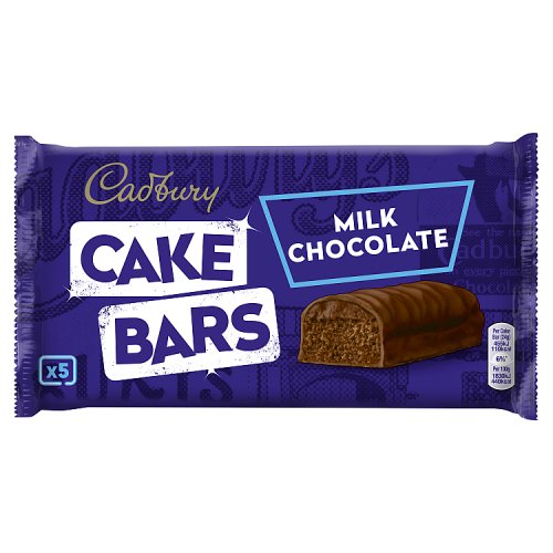 CADBURY MILK CHOC CAKE BAR 5PK pack shot
