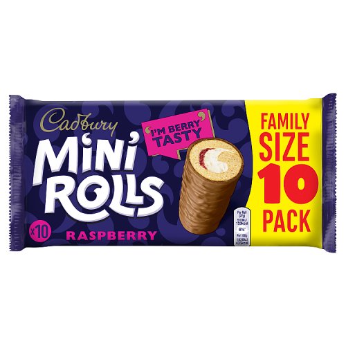 CADBURY RASPBERRY MINI ROLLS 10PK pack shot