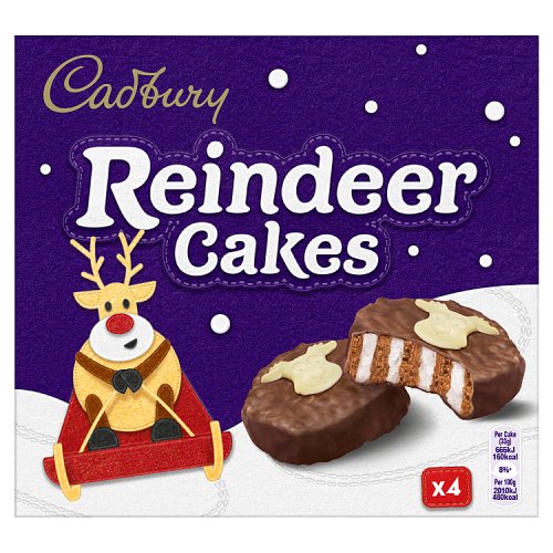 CADBURY REINDEER CAKES 4PK pack shot