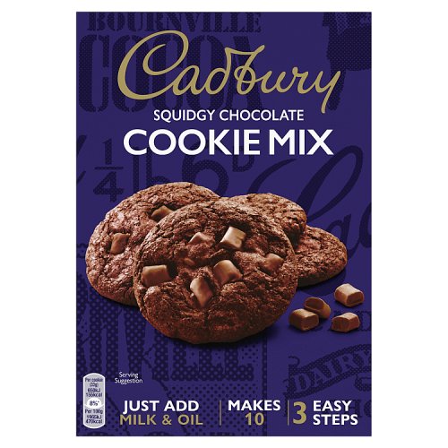 Cadbury Baking Double Chocolate Cookie Mix 265g pack shot