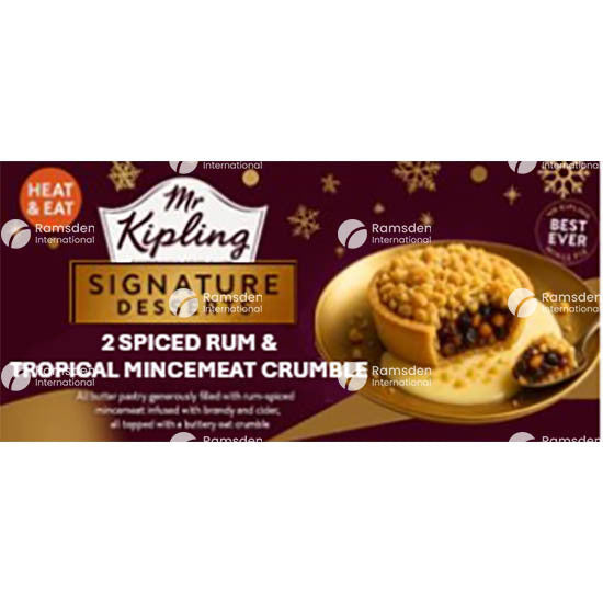 Mr Kipling Signature Spiced Rum Crumble Tart 2pk pack shot