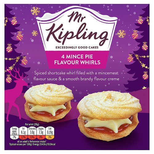 MR KIPLING MINCE PIE WHIRLS 4PK pack shot