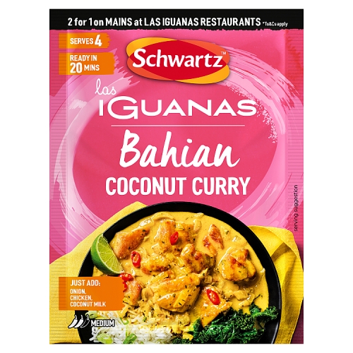 Schwartz Las Iguanas Bahain Coconut Curry 25g pack shot