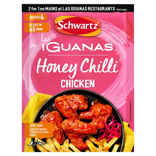 Schwartz Las Inguanas Honey Chilli Chicken 35g pack shot