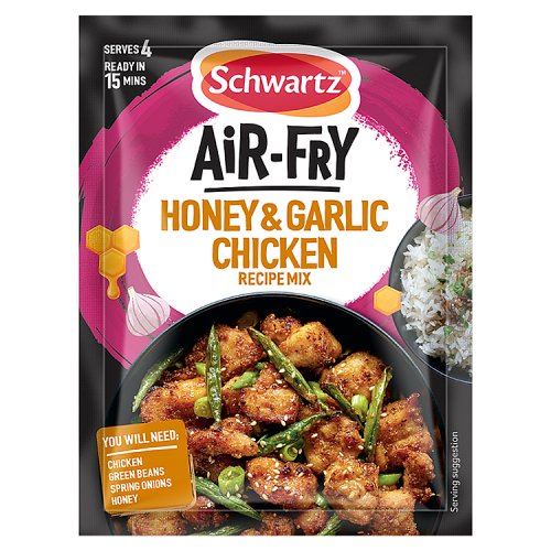 Schwartz Air Fry Honey & Garlic Recipe Mix 30G pack shot