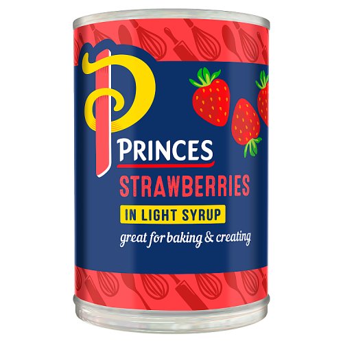 Princes Strawberries in Syrup 410g pack shot