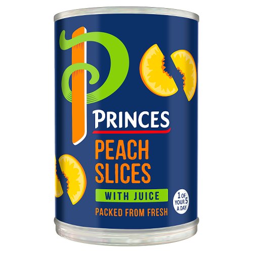 Princes Peach Slices in Juice 410g pack shot