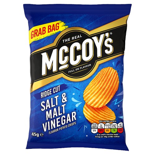 McCoys Salt & Vinegar 36x45g pack shot