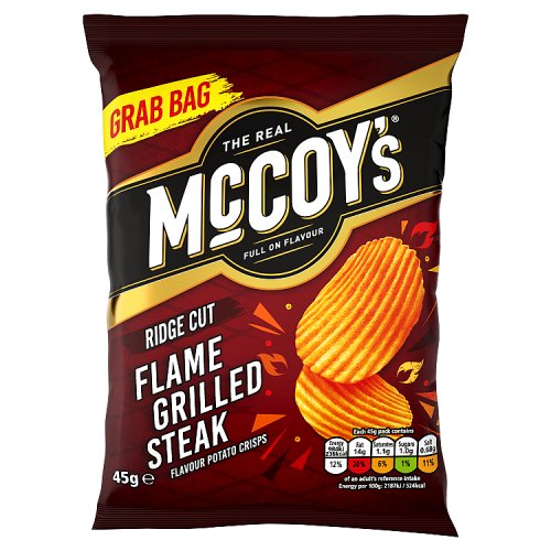 McCoys Flame Grilled Steak 36x45g pack shot