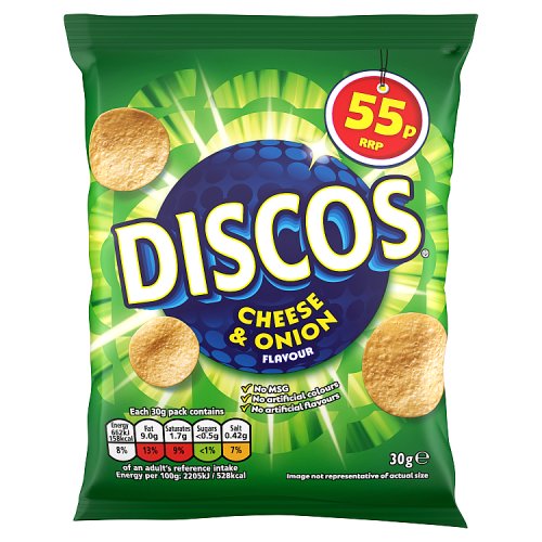 Discos Cheese & Onion PM 55p 30g pack shot