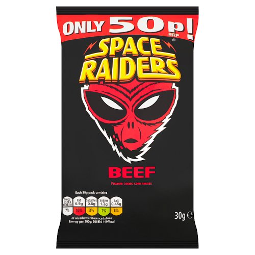 Space Raiders Beef 30g PMP pack shot