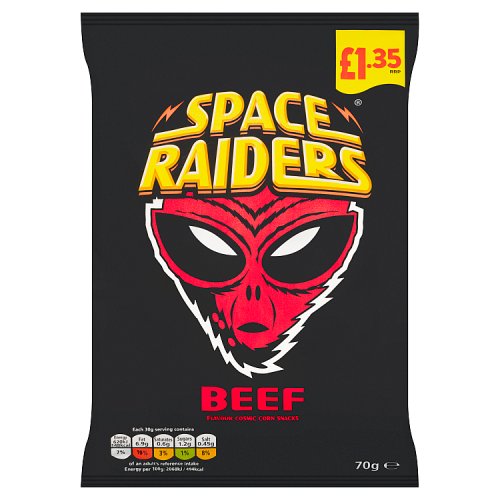 Space Raiders Beef 70g PMP pack shot