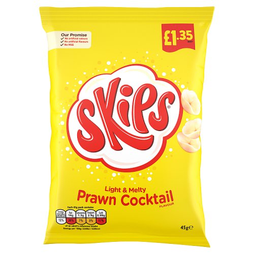 Skips Prawn Cocktail PM £1.35 45g pack shot