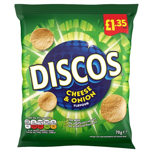 Discos Cheese & Onion 70g PMP pack shot