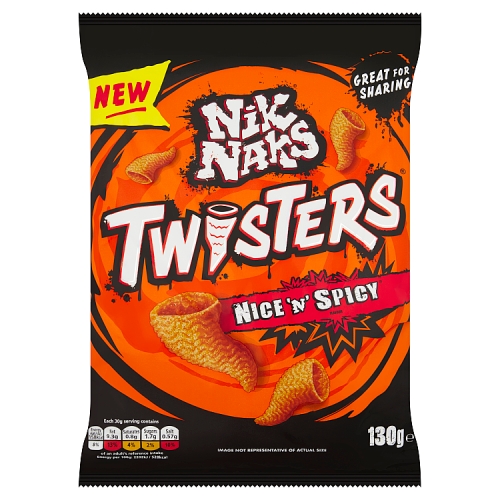 Nik Naks Twisters Nice N Spicy 130g pack shot