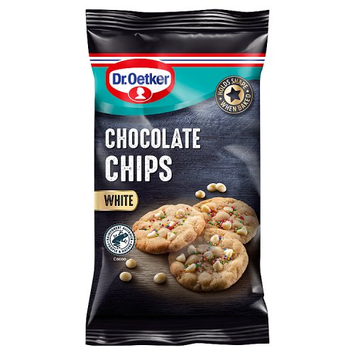 Dr Oetker White Chocolate Chips 100g pack shot