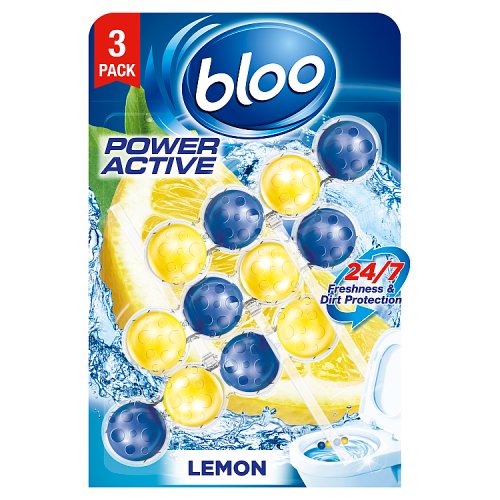 Bloo Power Active 3x50g Toilet Block Lemon 3 Pack pack shot