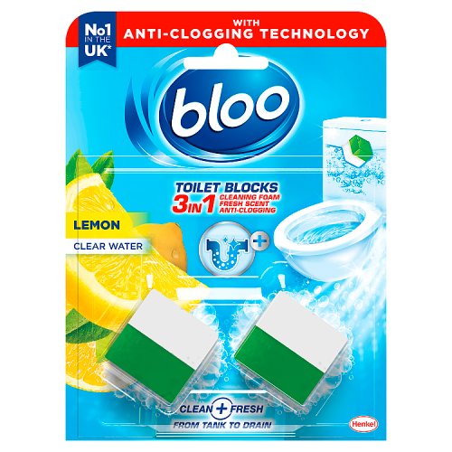 Bloo 2x50g Toilet Cistern Cube Lemon pack shot