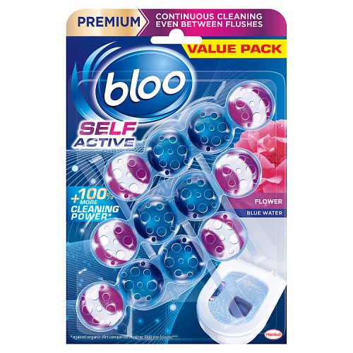 Bloo Self Active 3x50g Toilet Block Flower pack shot