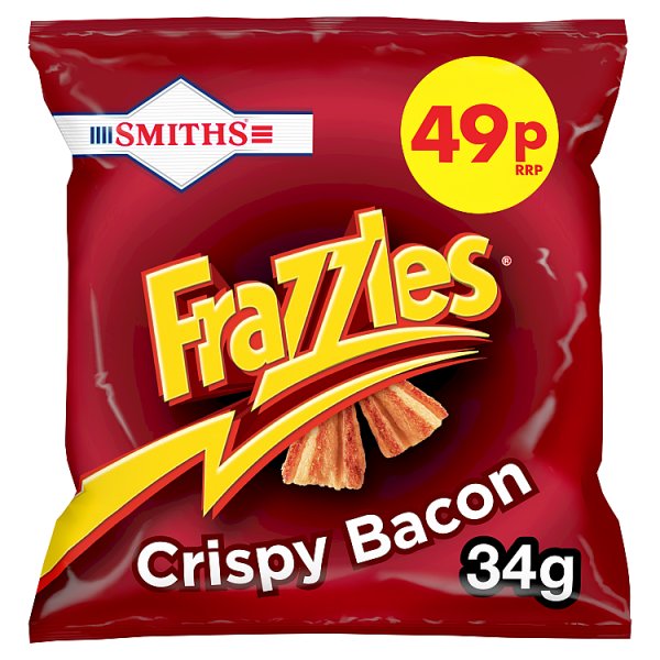 Smiths Frazzles Bacon PM 49p 41g pack shot