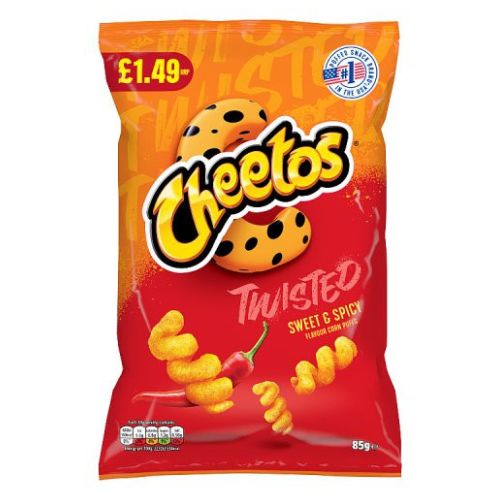 Cheetos Twisted Sweet & Spicy 85g PMP pack shot