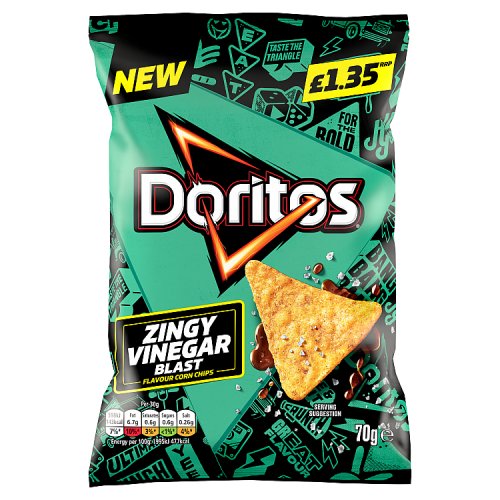 Doritos Zingy Salt Vinegar Ltd 70g PMP pack shot