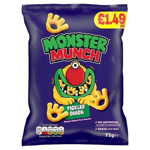 Monster Munch Pickled Onion 72g PMP pack shot