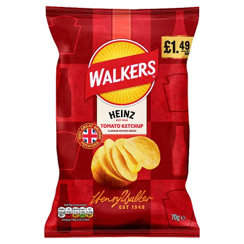Walkers Tomato Ketchup 70g PMP pack shot
