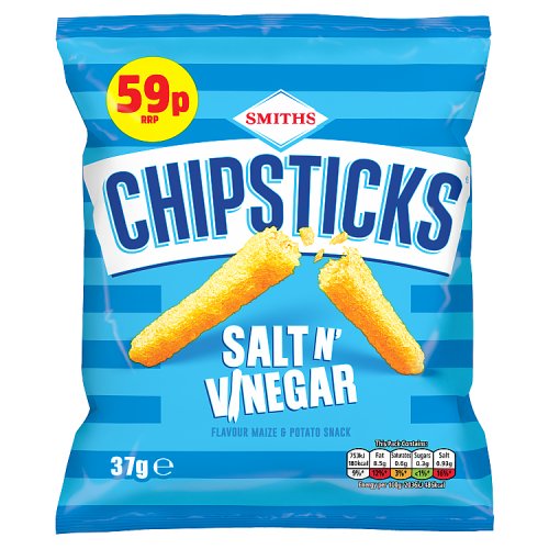 Smiths Chipsticks Salt & Vinegar 37g PMP pack shot