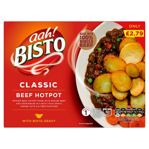 Bisto Mince Beef Hotpot PM £2.79 375g pack shot