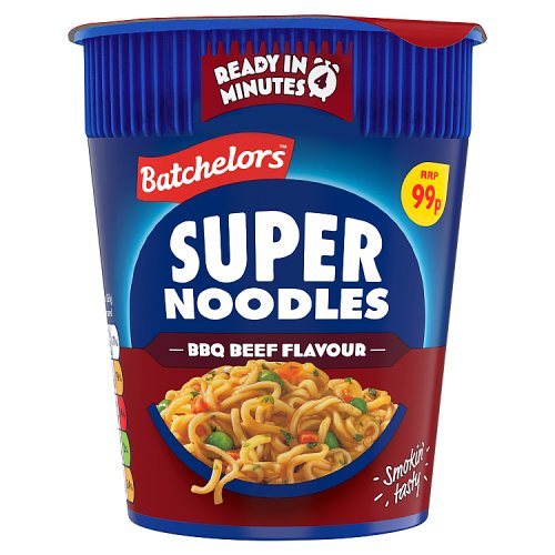 Batchelors Super Noodle Pot BBQ Beef PMP 99P 75g pack shot