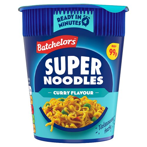 Batchelors Super Noodle Pot Curry PMP 99P 75g pack shot