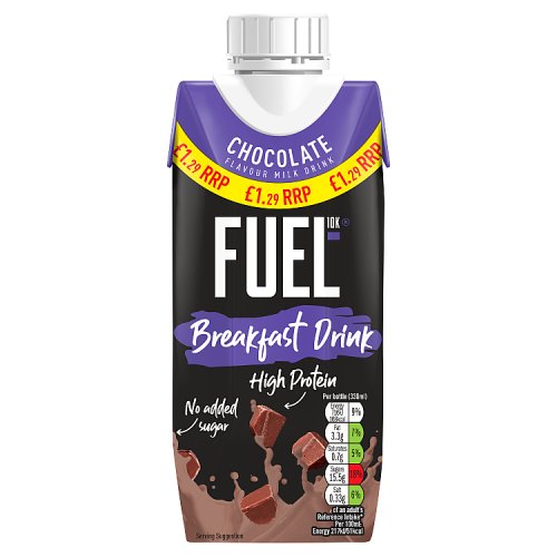 FUEL 10K Breakfast Drink Chocolate 330ml PMP pack shot
