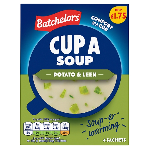 Batchelors Cup a Soup Potato & Leek 107g PMP pack shot