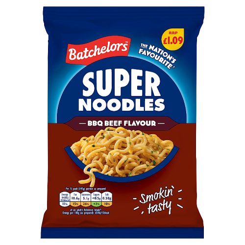Batchelors Super Noodles BBQ Beef 90g PMP pack shot