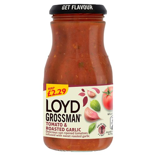 Loyd Grossman Tomato & Roasted Garlic 350g PMP pack shot
