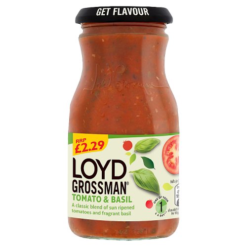 Loyd Grossman Tomato & Basil 350g PMP pack shot